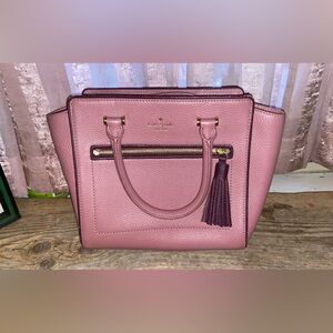 Kate Spade Mauve Satchel with Tassel